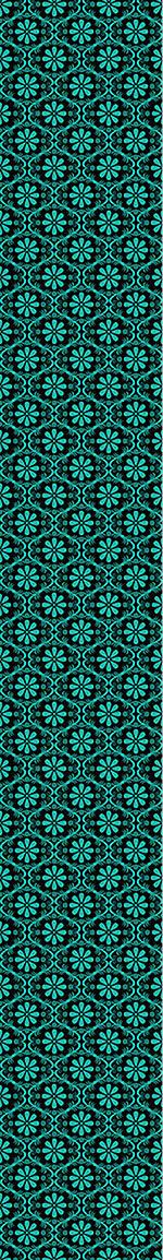 patterned-wallpaper-all-over-turquoise-flowers