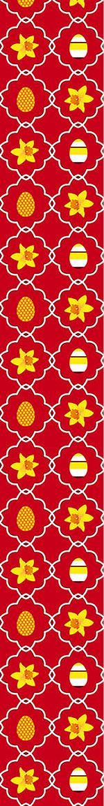 patterned-wallpaper-easter-daffodils-red