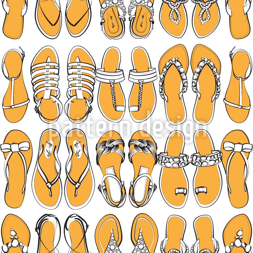 patterned-wallpaper-summer-shoes