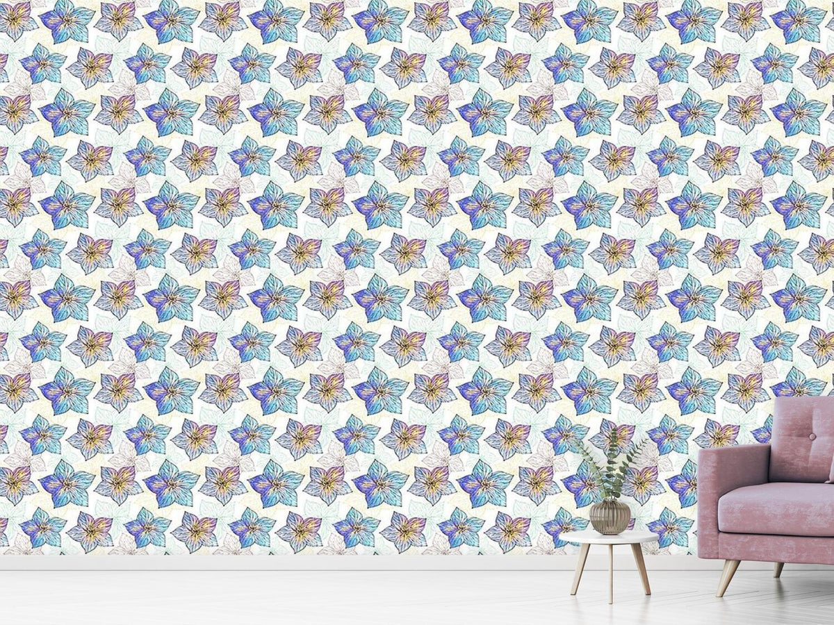 patterned-wallpaper-watercolor-hibiscus