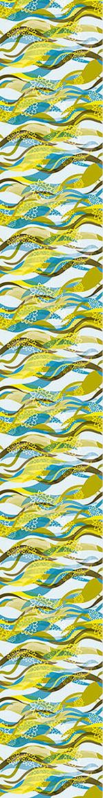 patterned-wallpaper-design-with-waves-and-flowers