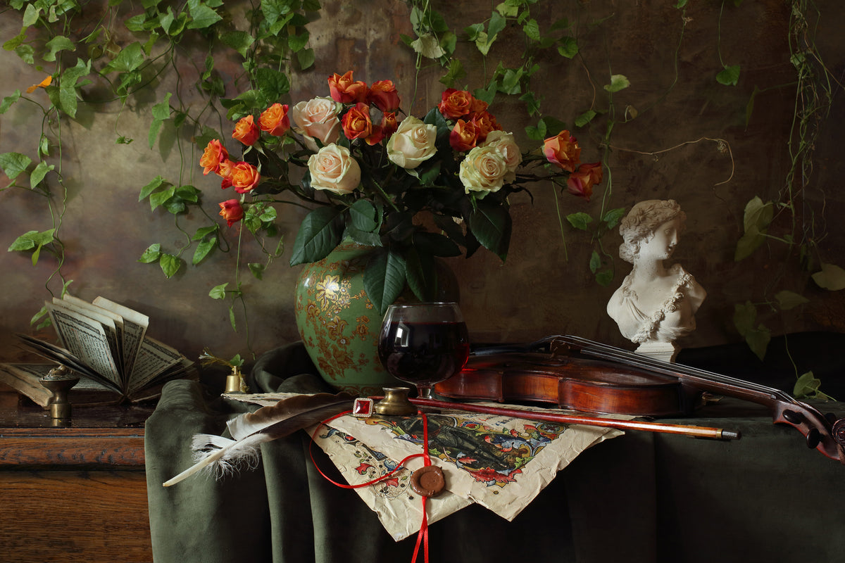 photo-wallpaper-still-life-with-violin-and-flowers-iii