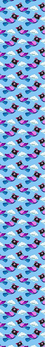 patterned-wallpaper-funny-birds-in-the-clouds