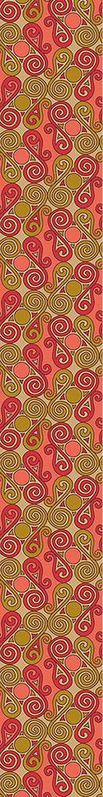 patterned-wallpaper-cucuteni-spirals-orange