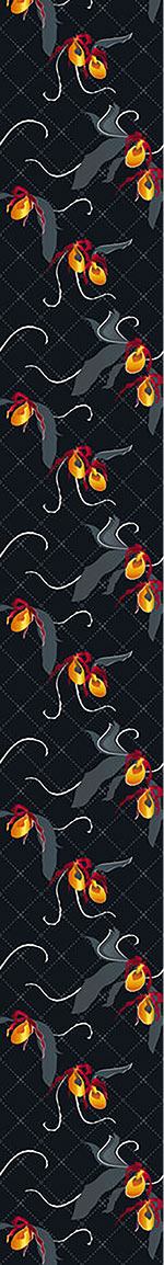 patterned-wallpaper-ladiesslippers-black