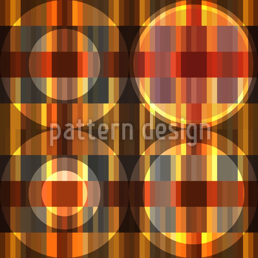 patterned-wallpaper-circles-on-the-parquet-floor