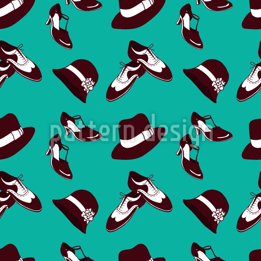 patterned-wallpaper-twenties-shoes-and-hats