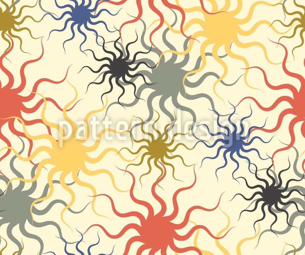 patterned-wallpaper-starfish-on-yellow