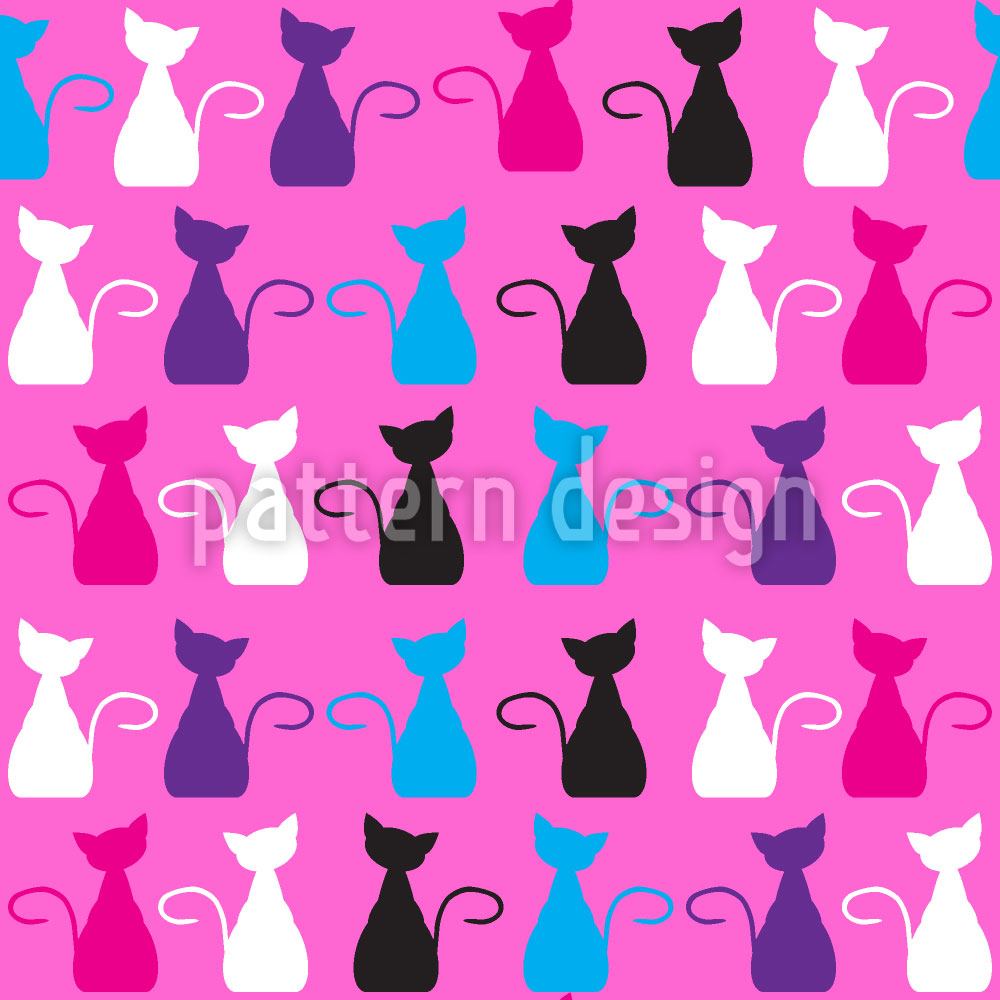 patterned-wallpaper-the-visit-of-the-little-kittens