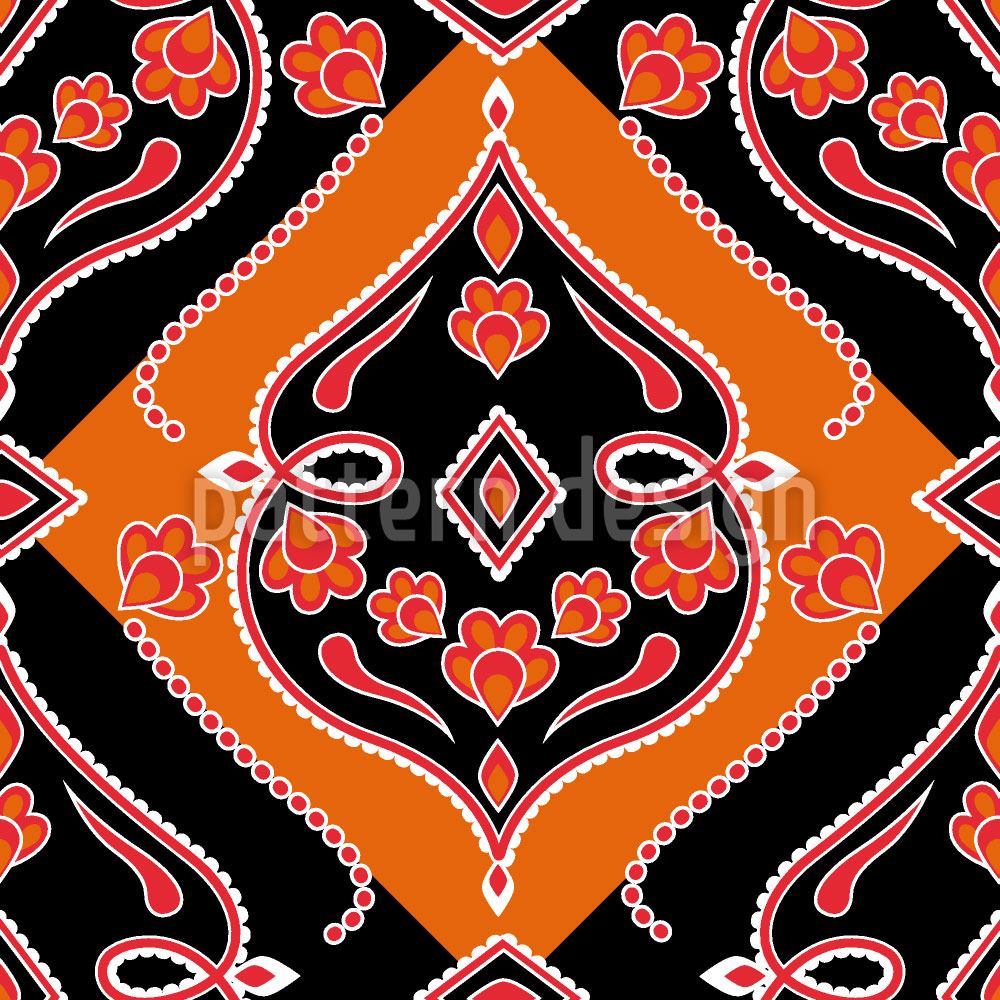 patterned-wallpaper-folkloria-orange