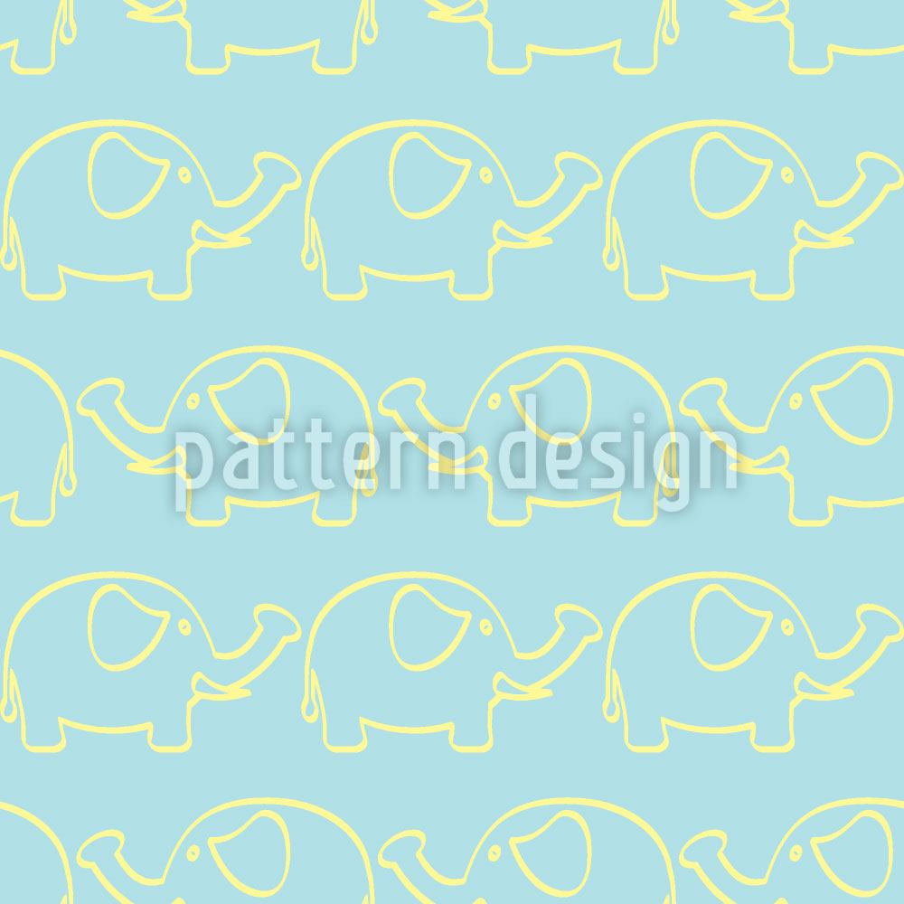 patterned-wallpaper-elephant-march