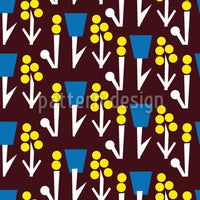 patterned-wallpaper-flower-fantasy-on-brown