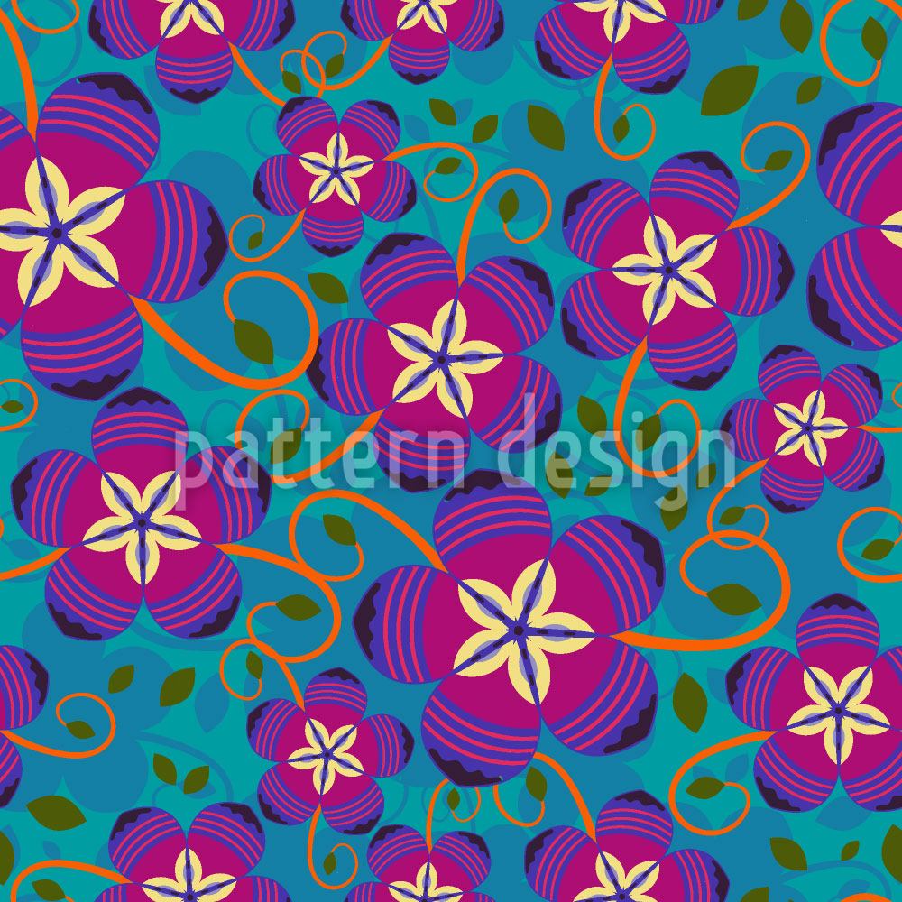 patterned-wallpaper-funky-flowers