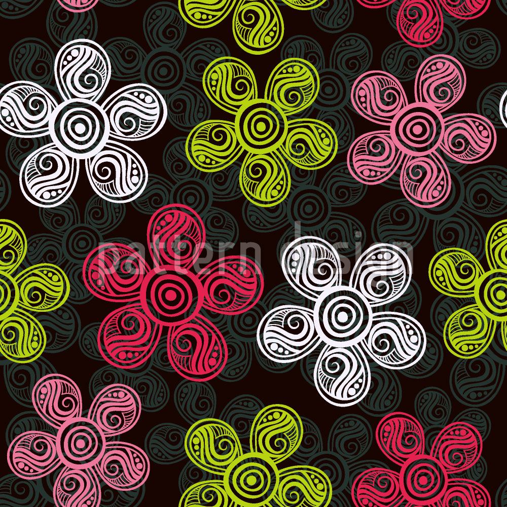 patterned-wallpaper-flower-art