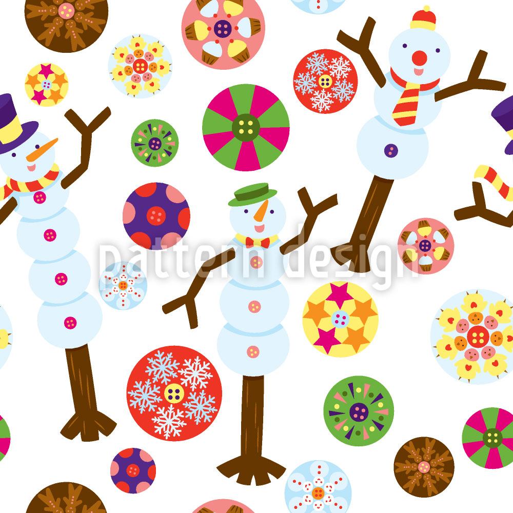 patterned-wallpaper-snowman