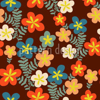 patterned-wallpaper-retro-flower-bouquets