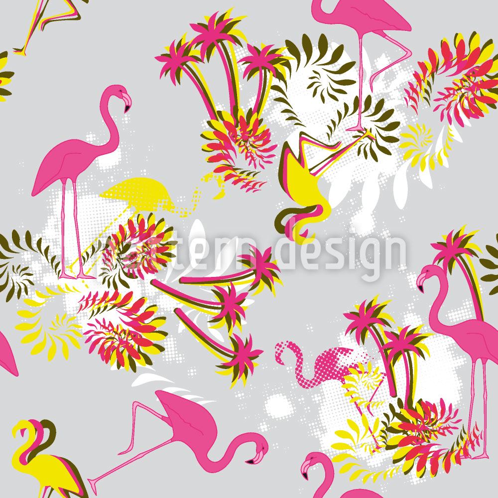 patterned-wallpaper-miami-pink-flamingo