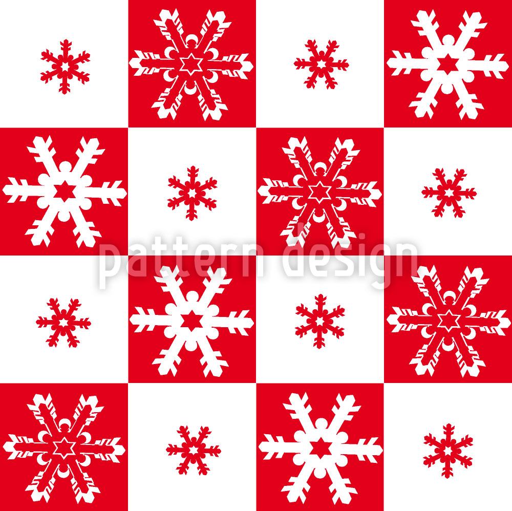 patterned-wallpaper-little-snow-flakes