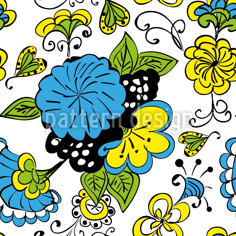 patterned-wallpaper-flower-doodle