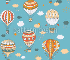 patterned-wallpaper-retro-balloon-ride