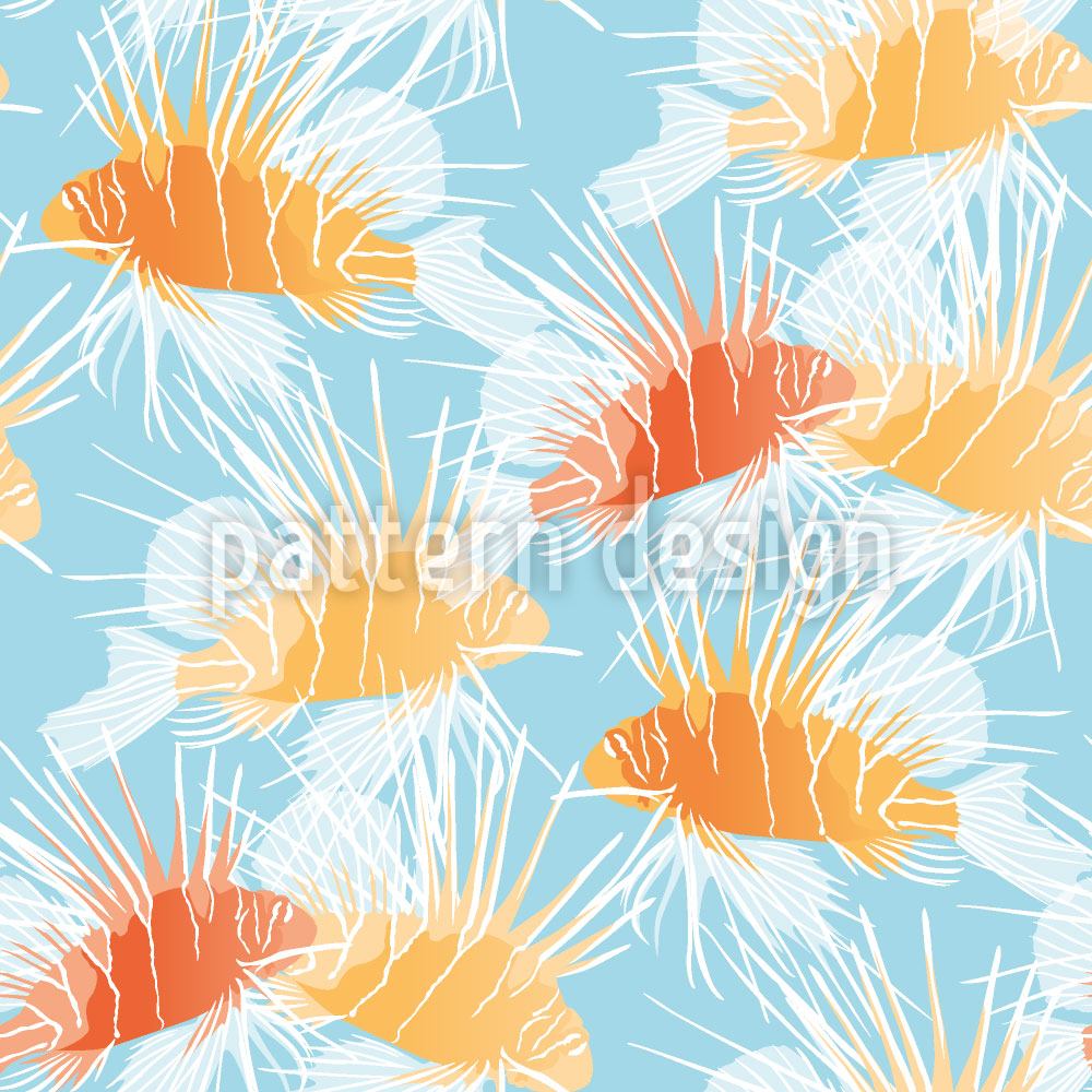 patterned-wallpaper-lionfishes