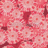 patterned-wallpaper-sunflowers-red