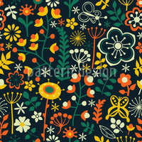 patterned-wallpaper-summer-flowers-at-night