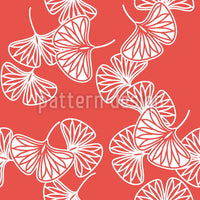 patterned-wallpaper-ginkgo-red