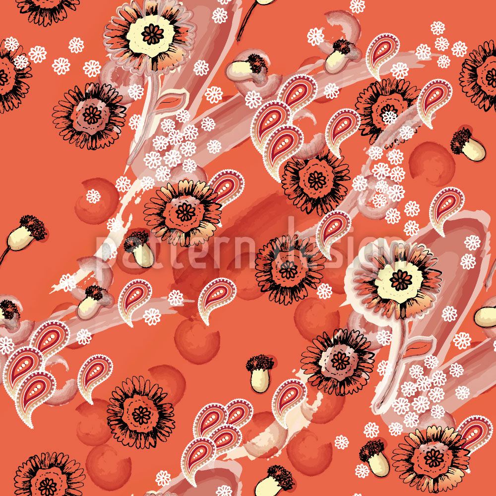 patterned-wallpaper-apricot-flora