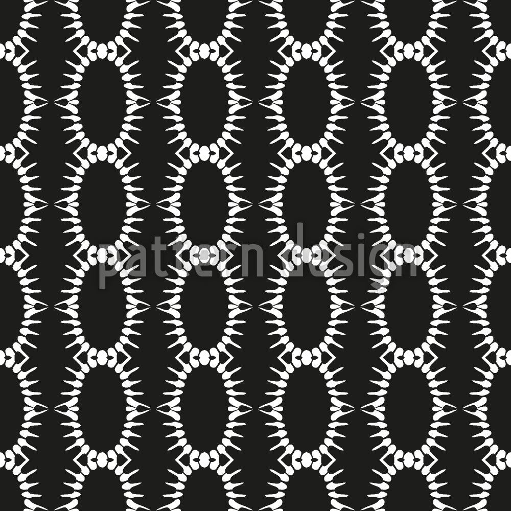 patterned-wallpaper-chained-ovals