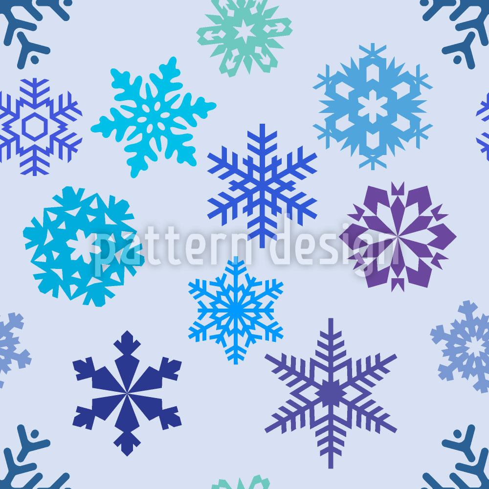 patterned-wallpaper-snowflake-silhouettes