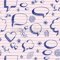 patterned-wallpaper-speach-bubbles-on-paper