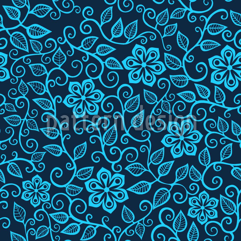 patterned-wallpaper-star-flowers-at-night