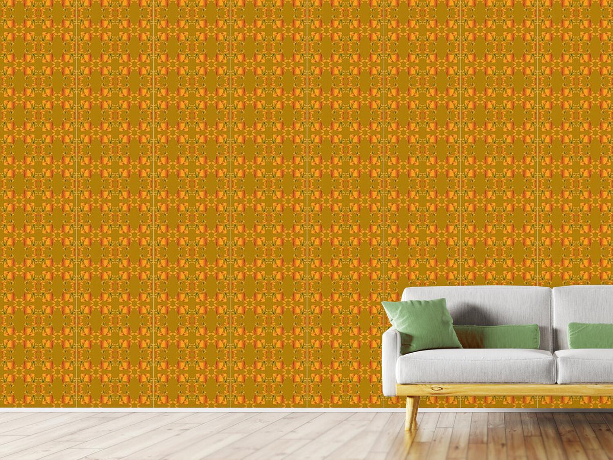 patterned-wallpaper-acorns-and-leaves