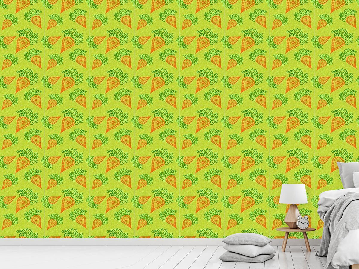 patterned-wallpaper-filigree-baby-carrots