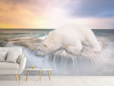 photo-wallpaper-the-polar-bear-and-the-sea