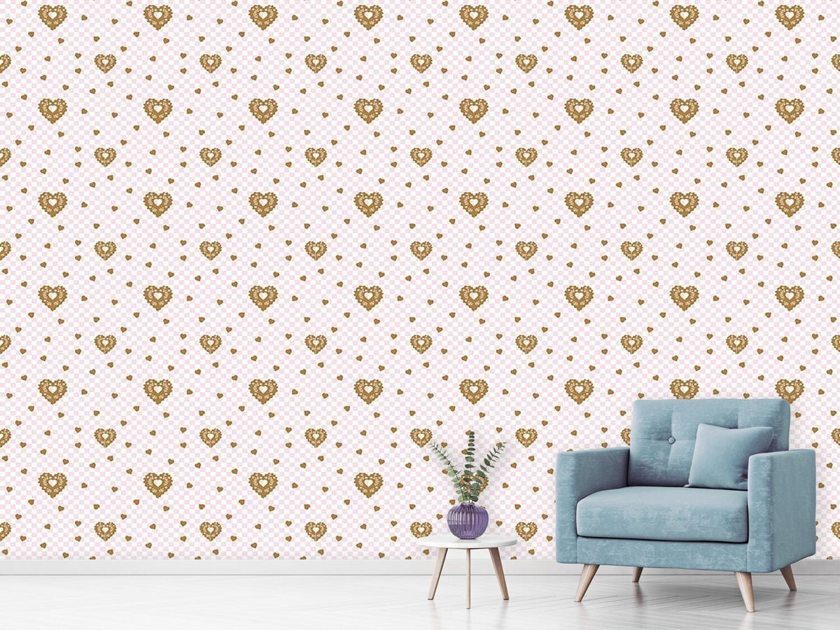 patterned-wallpaper-gingerbread-checkmate-hearts