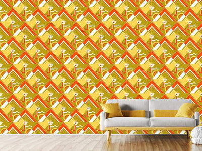 patterned-wallpaper-deco-triangles-gold