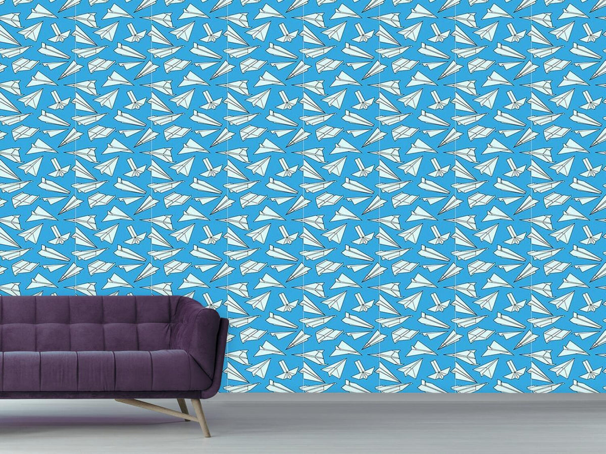 patterned-wallpaper-full-of-paper-planes