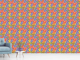 patterned-wallpaper-petals-and-leaves-yellow