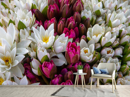 photo-wallpaper-a-bouquet-of-water-lilies