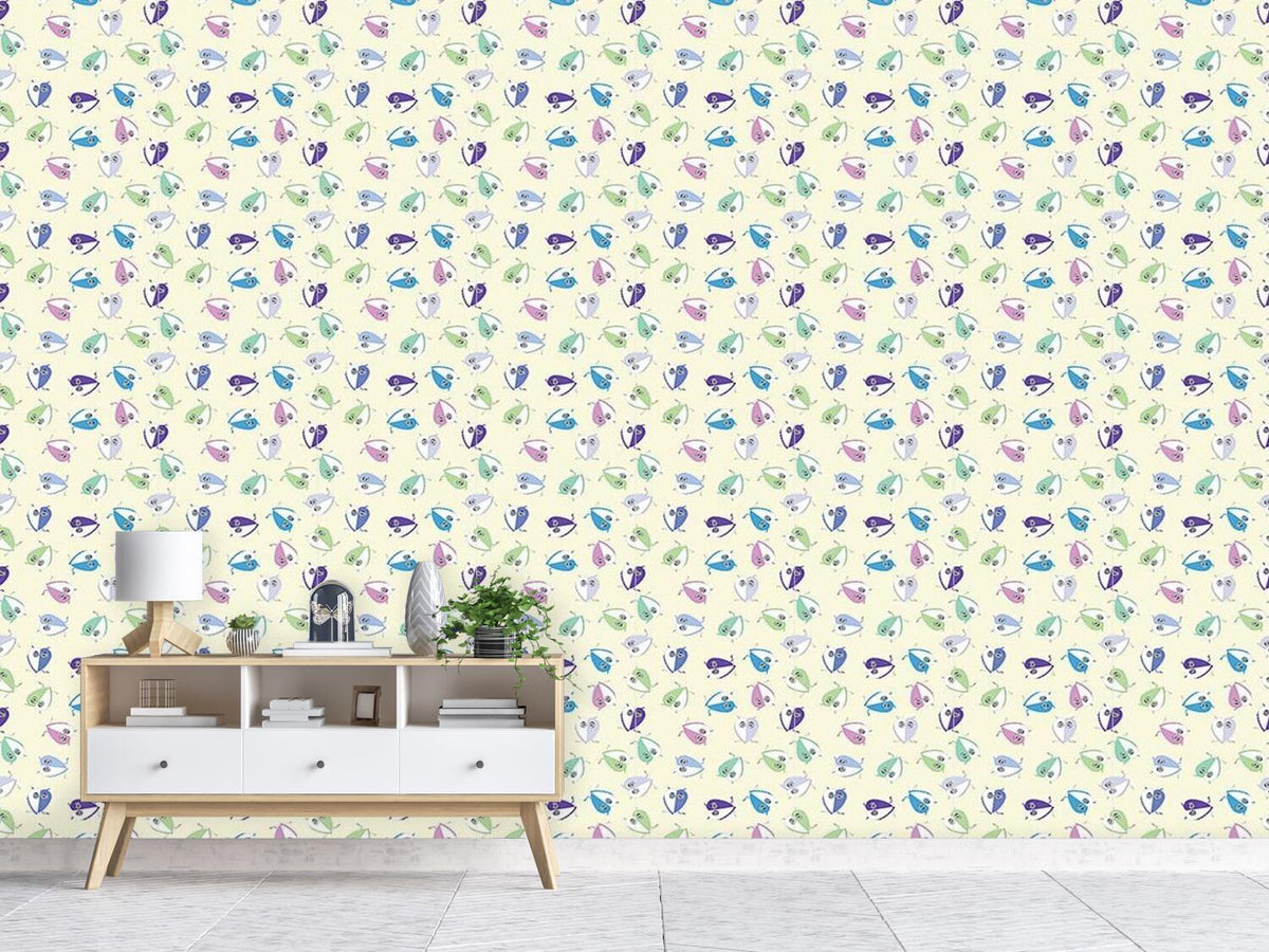 patterned-wallpaper-owls-with-heart