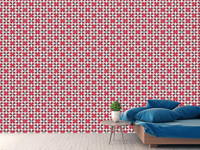 patterned-wallpaper-poinsettias