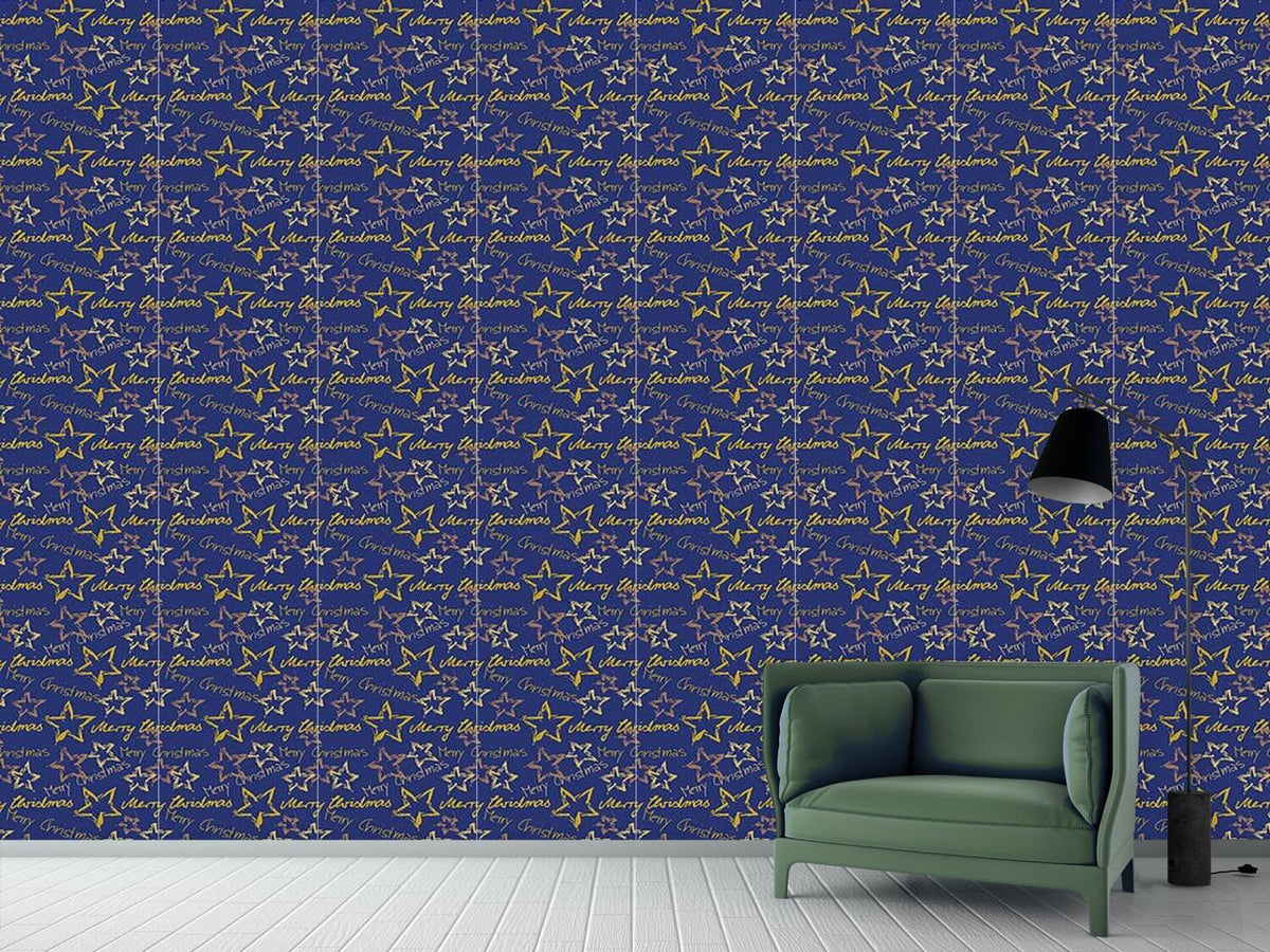 patterned-wallpaper-merry-christmas-blue