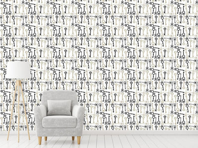 patterned-wallpaper-key-to-my-heart