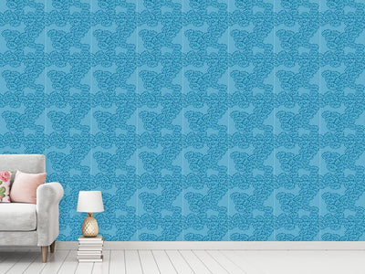 patterned-wallpaper-water-lilies-blue