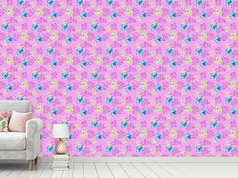 patterned-wallpaper-blossoms-and-dots