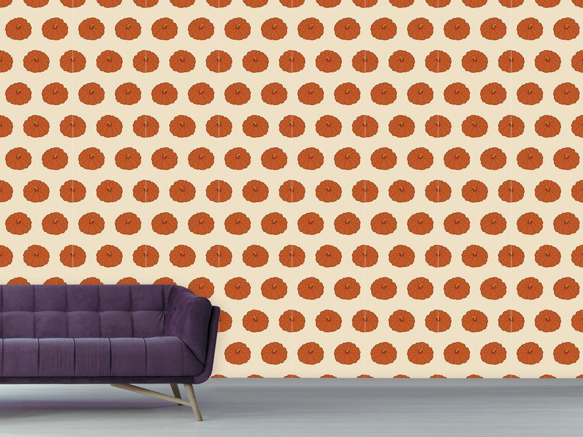 patterned-wallpaper-decorative-gourd-orange