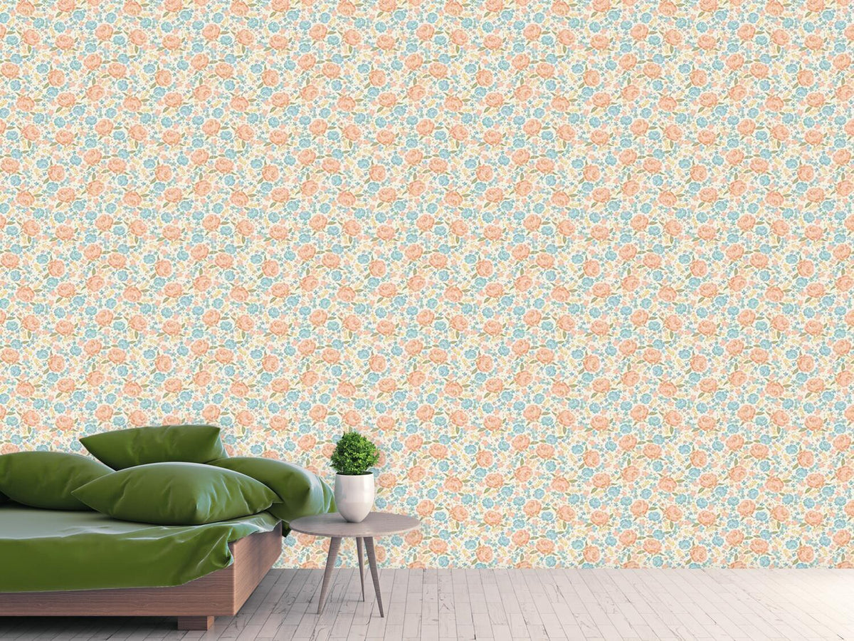 patterned-wallpaper-vintage-rose-garden