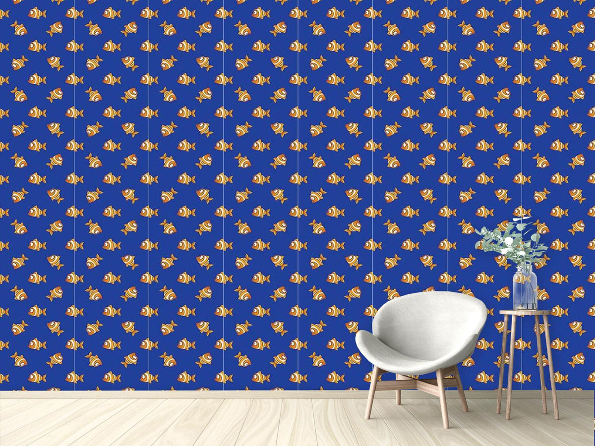 patterned-wallpaper-clown-fish-at-night